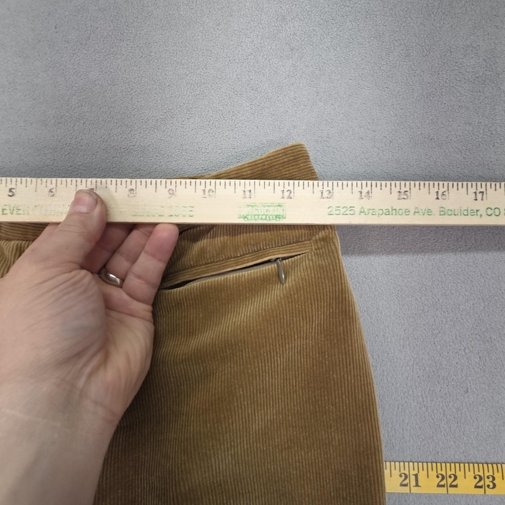 Ralph Lauren Pants Womens 6 Brown Corduroy Straight Leg Stretch Pockets - Picture 3 of 11